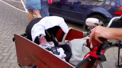 Transportfahrrad mit Baby