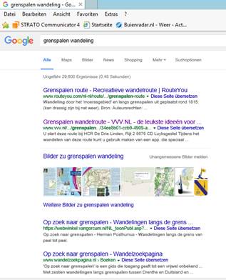 Google: grenzpalen wandeling