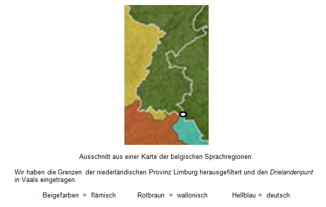 kartenausschnitt belgische sprachregionen - Grenzen in Limburgs Süden
