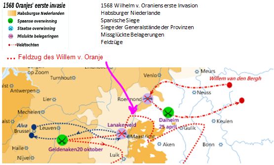 Karte: Feldzug Willem von Oranje